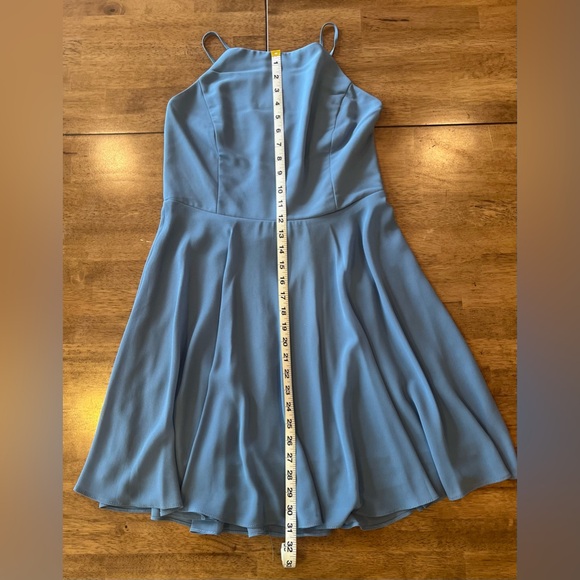 Lulus Slate Blue Halter Mini - Picture 6 of 10
